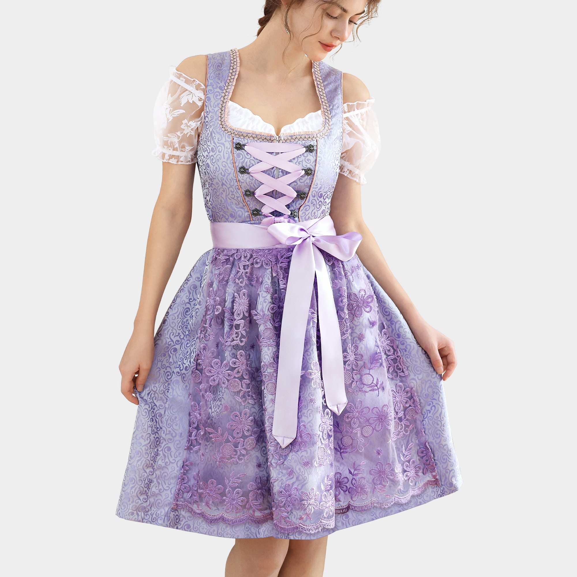 Purple Dirndl dress product photograph
